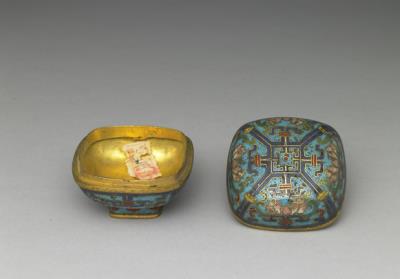 图片[2]-Copper box in cloisonne enamels, Qing dynasty (1644-1911)-China Archive